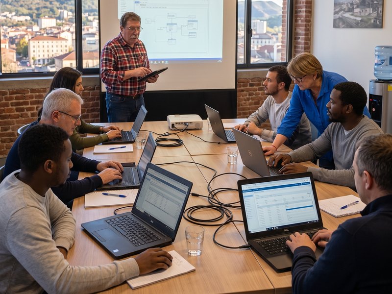 Atelier pratique : chaque participant manipule le logiciel sur son poste