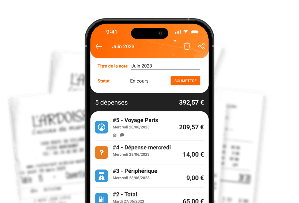 Application mobile N2F : saisie et suivi des notes de frais