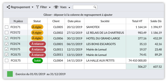 Suivi des factures et relances clients dans Sage 50